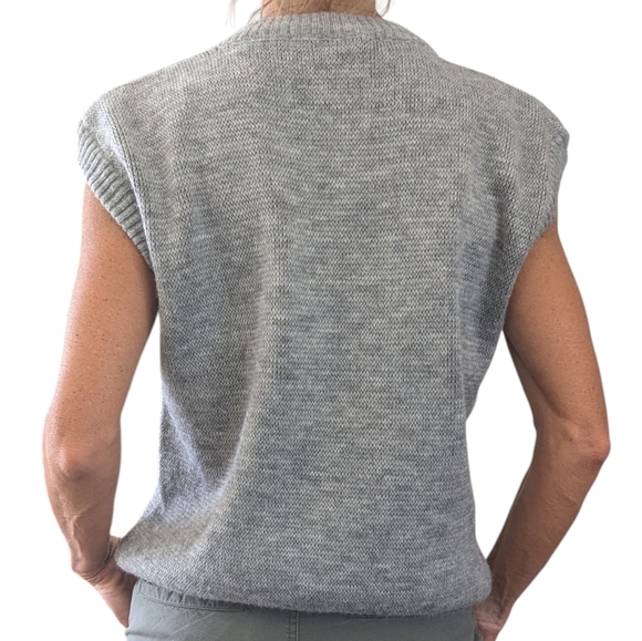 Vintage Kennington Argyle Sweater Vest XL Made in Italy 80s Knit - Picture 2 of 9